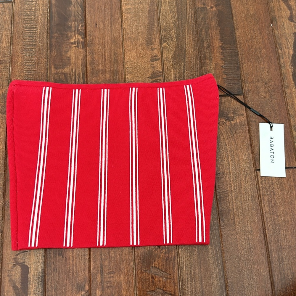 NWT Red and White Stripe Babaton (Aritzia) tube top